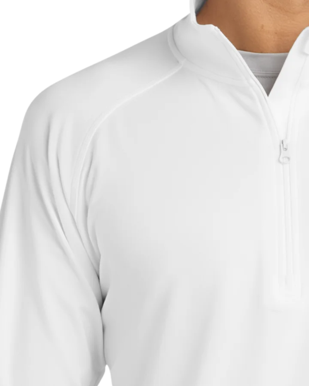 Closeup of a ST850 Sport-Tek Sport-Wick Stretch 1/2-Zip Pullover